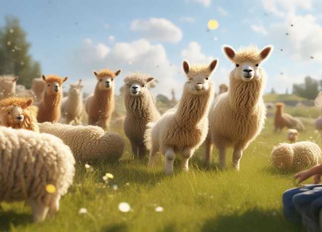 儿童故事羊驼故事 羊驼和羊的故事
