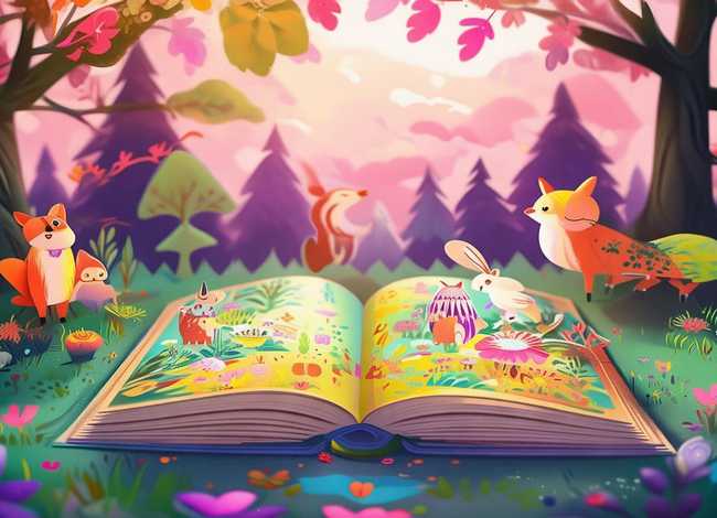 森林故事多儿童画、森林故事多绘画