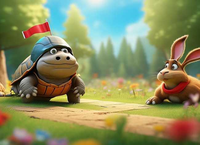 儿童故事龟兔赛跑 - 龟兔赛跑幼儿故事