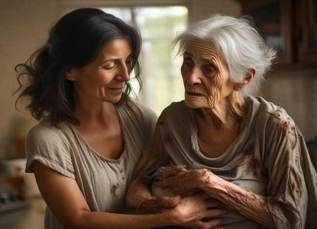 善良的儿媳、善良的儿媳妇发现婆婆浑身是伤