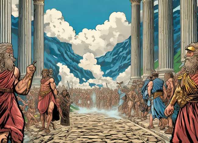 希腊神话故事连环画绘画（希腊神话故事连环画绘画图片）