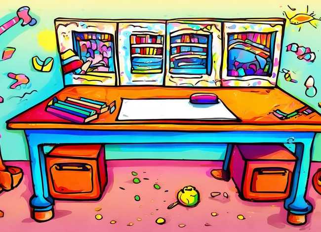 写字台儿童画 写字台儿童画图片大全