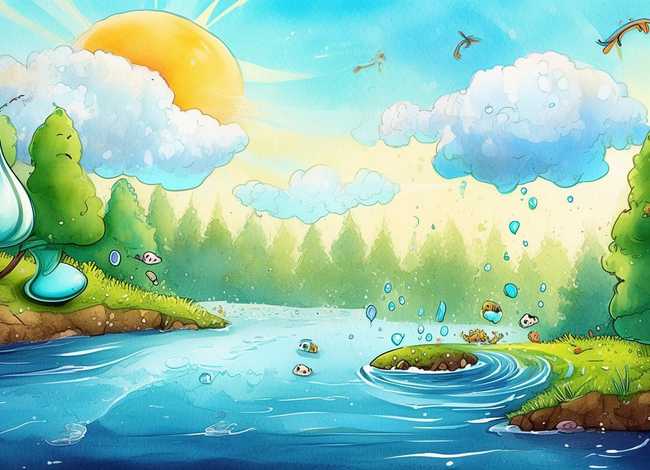 一滴水的绘本故事、一滴水的旅行绘本故事