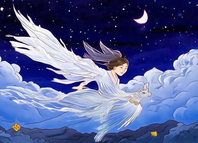 神话故事嫦娥奔月的手抄报 神话故事嫦娥奔月的手抄报图片