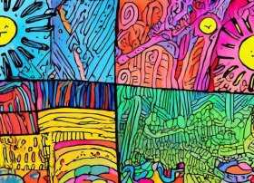 儿童线条装饰画 - 儿童线条创意画