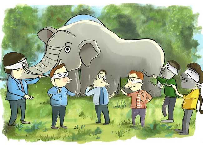 盲人摸象的故事图片（盲人摸象的故事图片绘本）