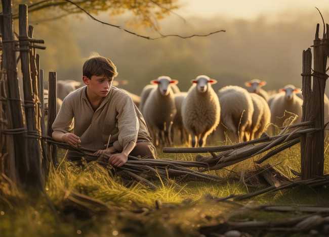 二年级亡羊补牢寓言故事怎么画，二年级亡羊补牢寓言故事怎么画图片