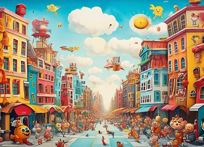 城市主题儿童画 城市主题的画