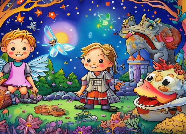 童话故事儿童绘画三年级（关于童话的图片(可以三年级画的)）