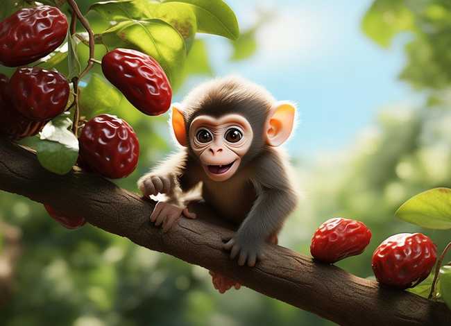 小猴吃枣故事、小猴吃枣故事文本