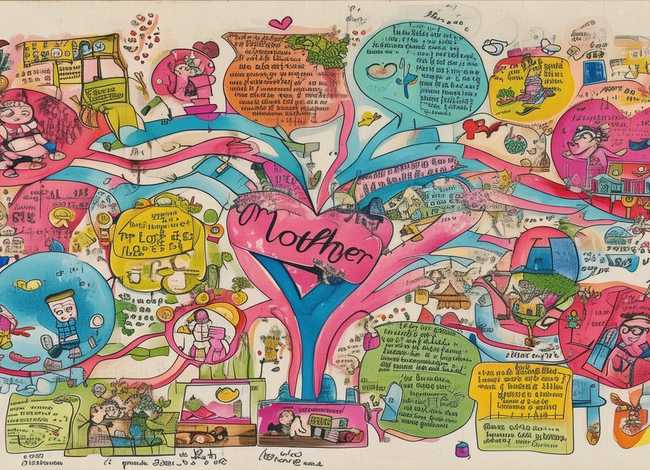 母亲的故事思维导图；母亲的故事思维导图图画