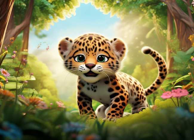 花斑豹儿童故事 - 花豹绘本故事