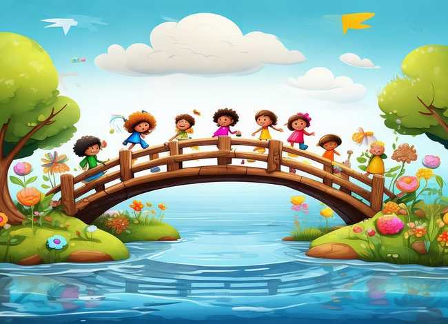 儿童插画小桥（儿童插画小桥图片）
