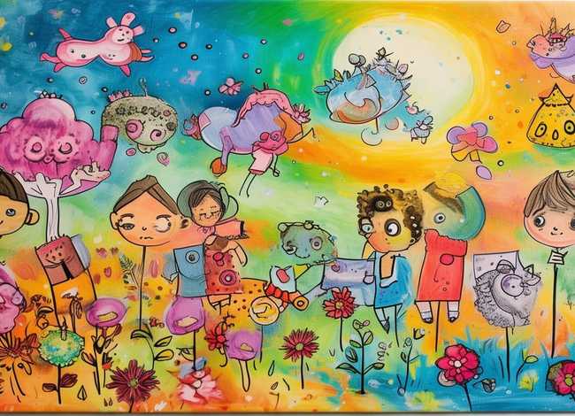 童话故事主题幼儿园绘画作品；童话为主题幼儿简笔画