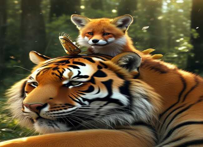 儿童故事狐假虎威ppt 狐假虎威 幼儿故事配图