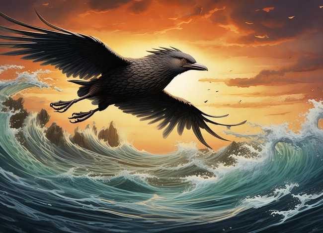 精卫填海神话故事绘画高难度、精卫填海神话故事绘画高难度图片