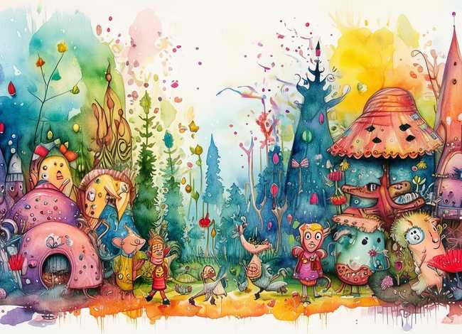 水粉画绘本故事 - 水粉绘本故事连环画