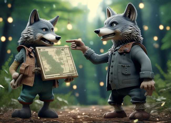 儿童故事拼音版狼狈为奸，成语故事狼狈为讦