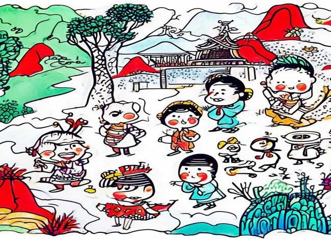 中国经典故事儿童绘画 - 中国经典故事简笔画