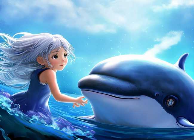 儿童故事鲸鱼姑娘；鲸鱼小故事