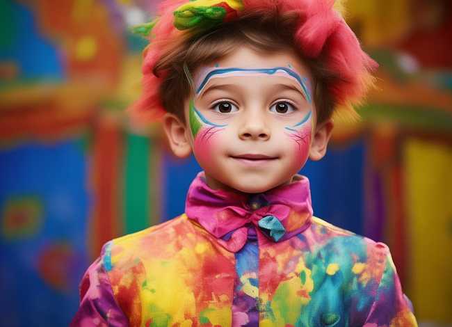 儿童表演妆容男；儿童表演妆容男孩