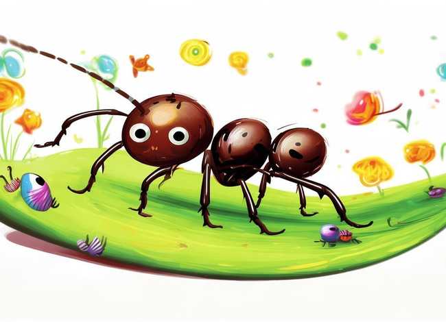 儿童蚂蚁简笔画、儿童简笔画蚂蚁怎么画