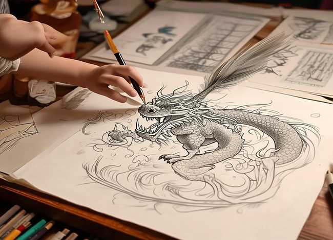 画龙点睛成语故事小报图画；画龙点睛成语故事小报图画大全