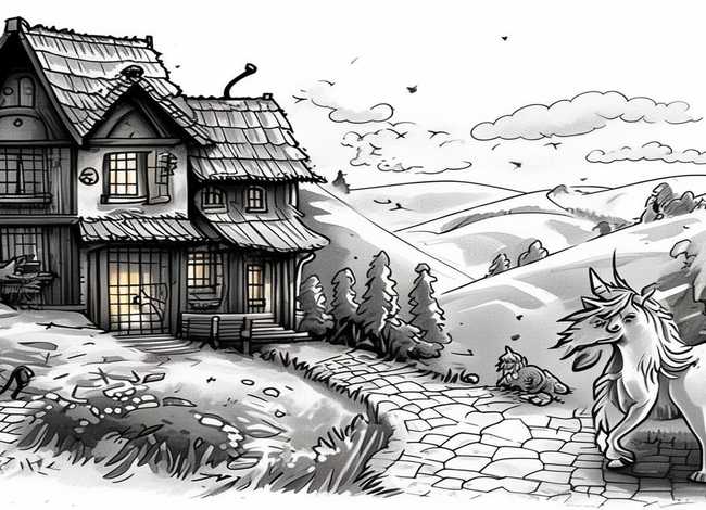 欧洲民间故事插画简笔画（欧洲民间故事插画简笔画图片）