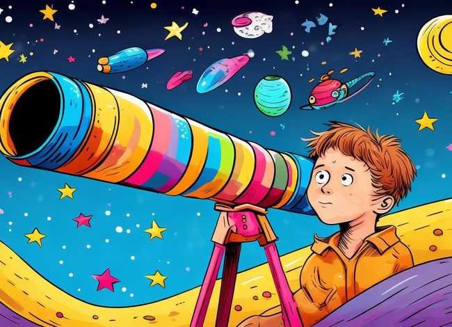 天文望远镜儿童画 - 天文望远镜儿童画怎么画 天文望远镜儿童画 - 天文望远镜儿童画怎么画