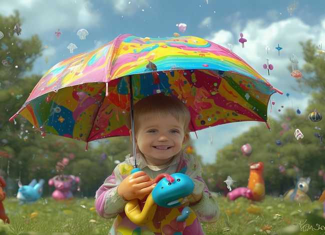 儿童故事奇怪的小雨伞 - 绘本故事奇怪的雨伞小班教案