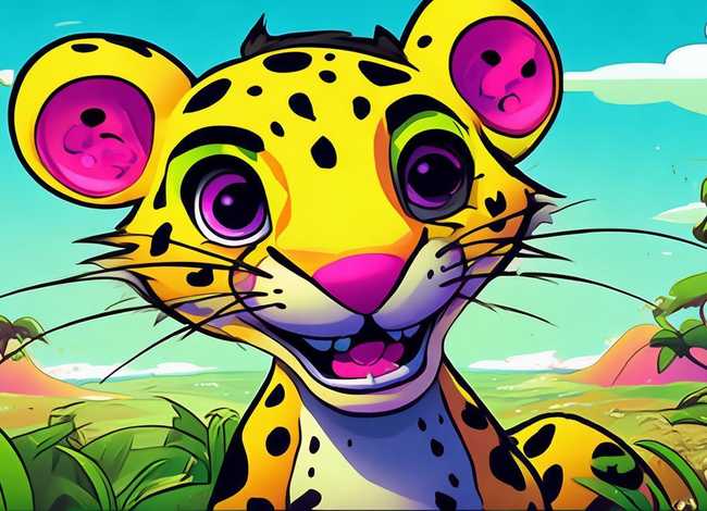 豹卡通简笔画，豹卡通简笔画图片