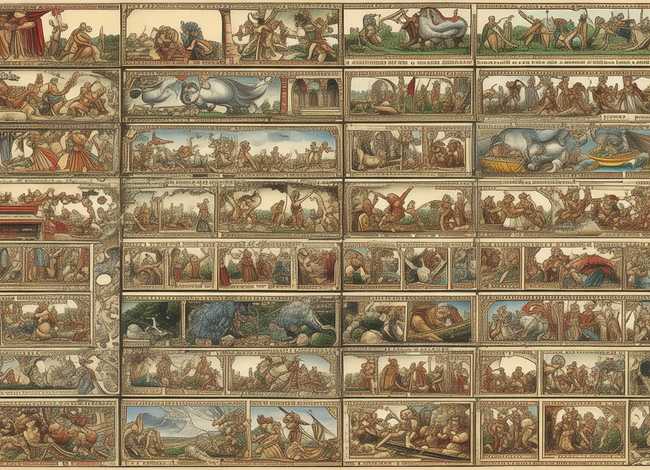 神话故事连环画6张故事，神话故事连环画6张故事书