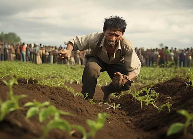 拔苗助长成语故事配画；拔苗助长成语故事绘画