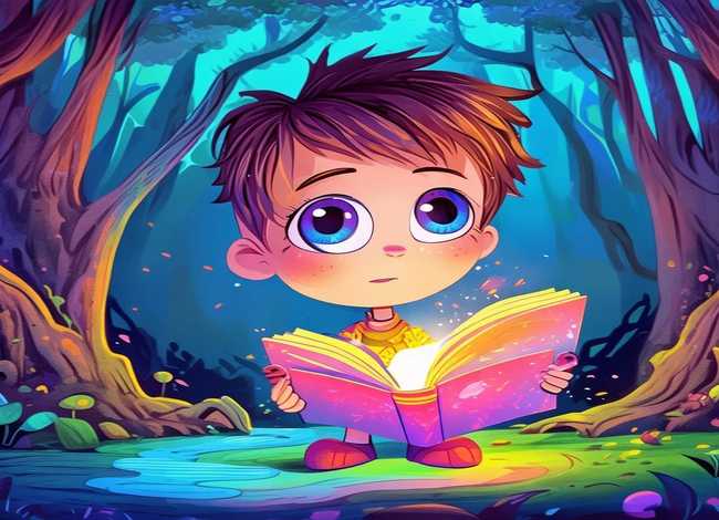 英文儿童故事手绘插画、英文故事少儿