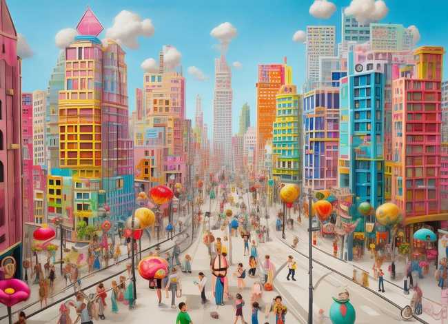 儿童城市画35岁 少儿画城市