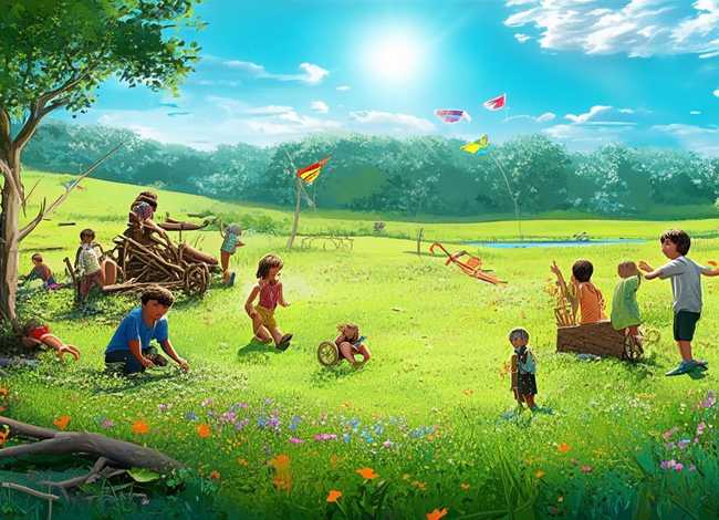 乡村儿童生活世界图景pdf，乡村生活儿童绘画图片