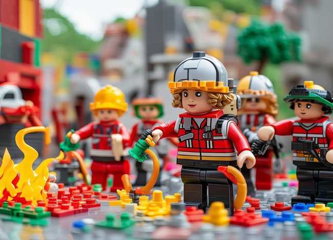 消防故事儿童乐高 - 乐高消防员的故事