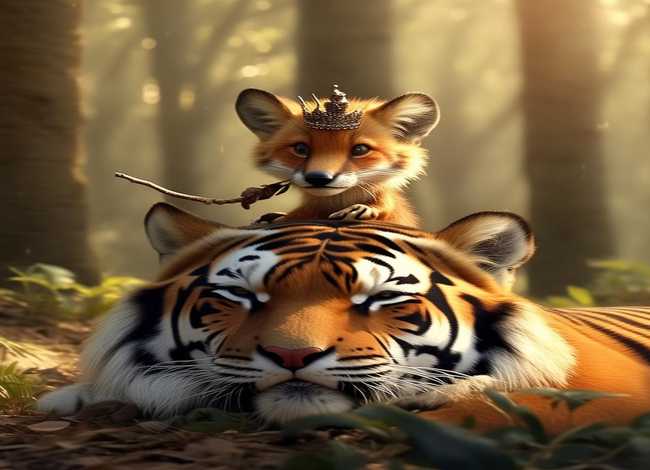 狐假虎威儿童故事、狐假虎威故事幼儿