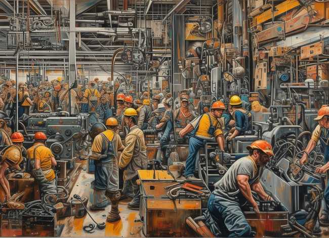 劳动故事绘画；劳动故事绘画模板