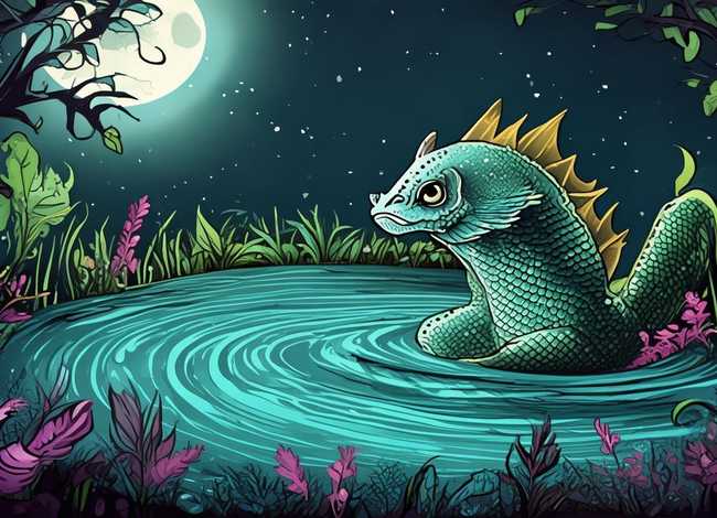 儿童故事池塘里的怪兽、池塘里的水怪的故事