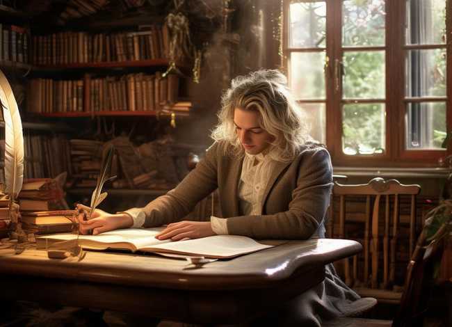 文学家的事迹作文素材30字左右，文学家的事迹作文素材30字左右怎么写