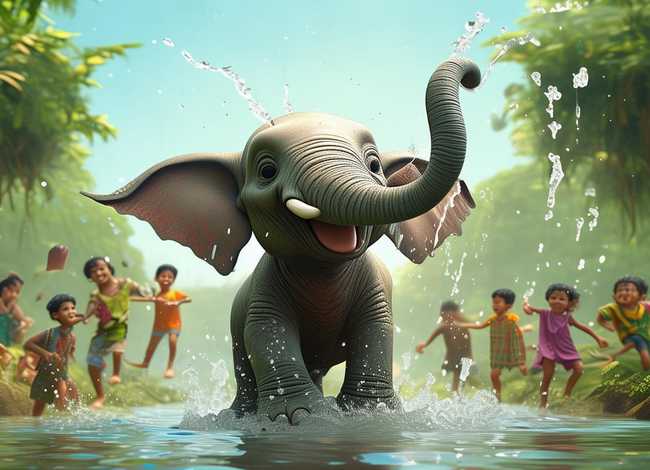 大象喷水的儿童故事(大象喷水儿童画 简笔画) 大象喷水的儿童故事(大象喷水儿童画 简笔画)