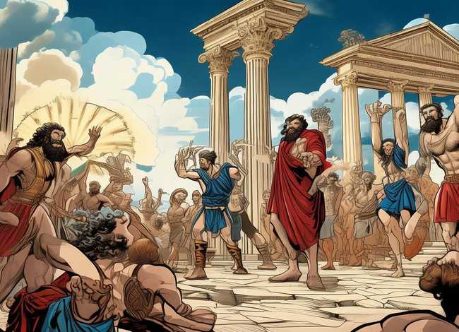 希腊神话故事连环画绘画（希腊神话故事连环画绘画图片）