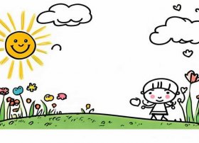 线描画儿童画简单、线描画简单 儿童画