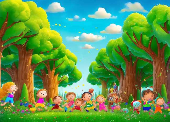 森林画儿童画 - 森林画 儿童画