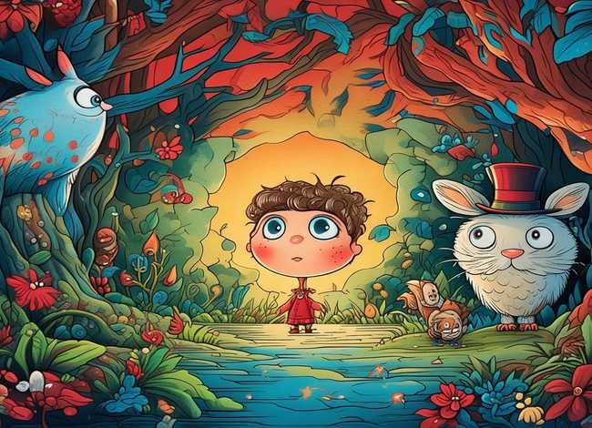 儿童故事主题插图画，儿童故事主题插画