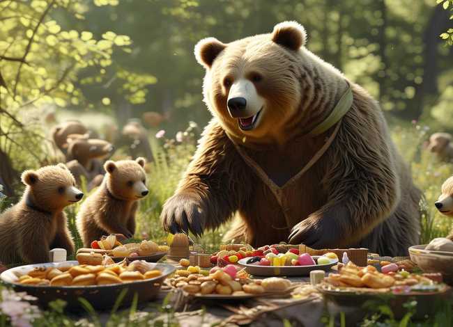 儿童故事熊妈妈请客的故事，幼儿故事熊妈妈请客