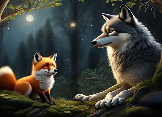 儿童故事狐狸和大灰狼 小狐狸和大灰狼睡前故事