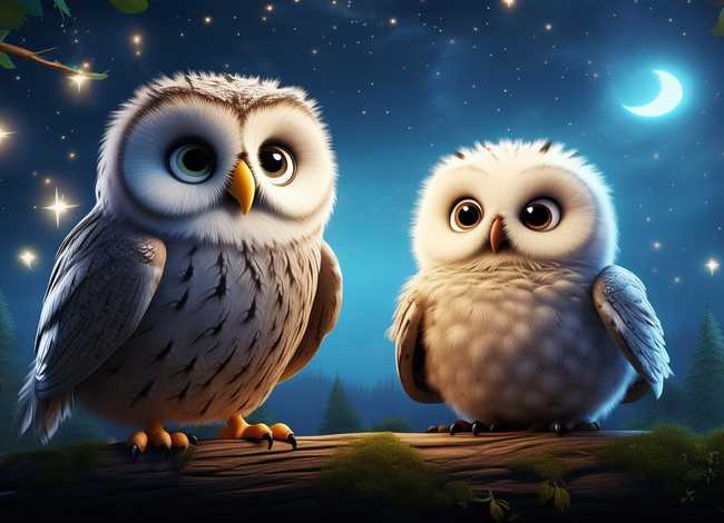 猫头鹰幼儿故事、幼儿睡前故事猫头鹰的故事