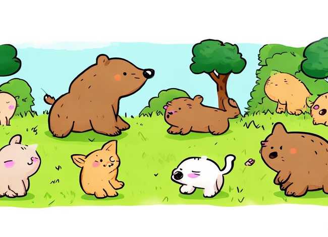 幼儿动物故事简笔画、幼儿动物故事简笔画图片